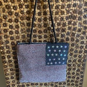 Flag beaded bag